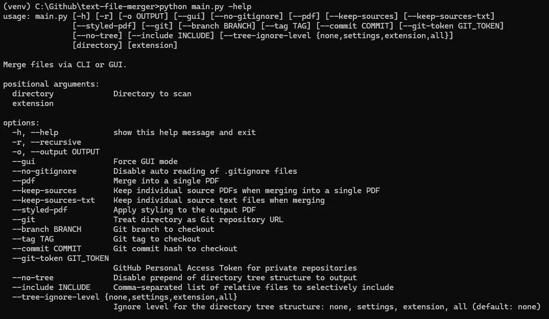Merger CLI interface