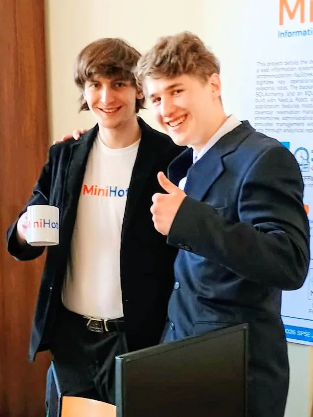 MiniHotel team at the project presentation